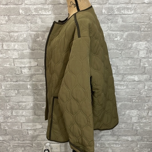 Knox Rose Olive Green Quilted Jacket - Picture 4 of 7